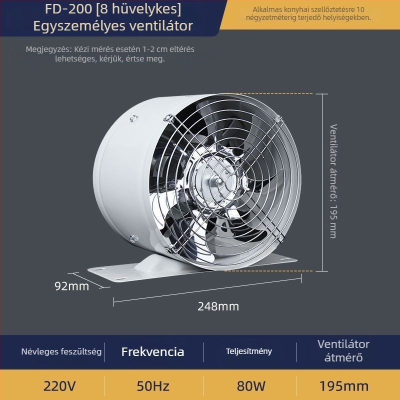 Körkörös csővezetékes kiárati ventilátor fürdőszobába, erőteljes szellőztetés, kompakt mennyezeti ventilátor kiadó lakásokhoz