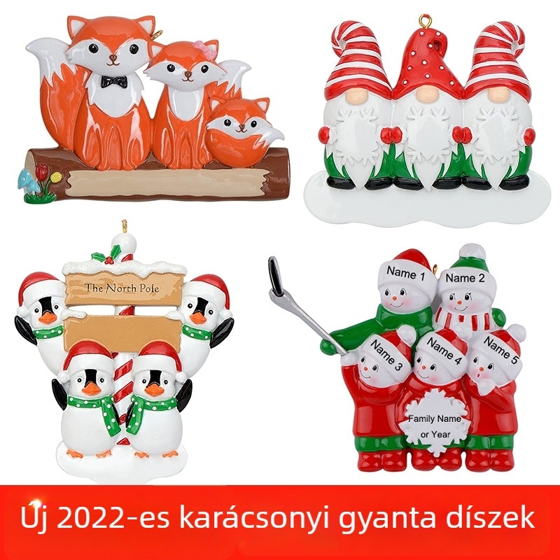 Gyantából készült karácsonyi medál személyre szabott kézírásos névvel – DIY karácsonyfa dísz