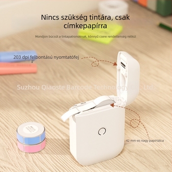 Qirui D11 Bluetooth címkenyomtató névtáblákhoz, termikus nyomtatású címkék, 15 mm nyomatható szélesség