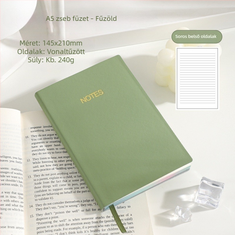 Morandi inspirációjú minimalista notesz, A5, 100–200 oldal, meeting jegyzetek, napló és diáknapló, irodalmi és művészeti stílus