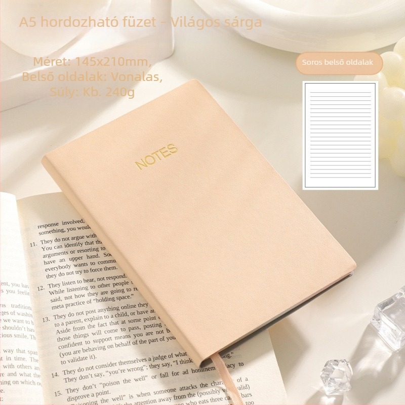 Morandi inspirációjú minimalista notesz, A5, 100–200 oldal, meeting jegyzetek, napló és diáknapló, irodalmi és művészeti stílus