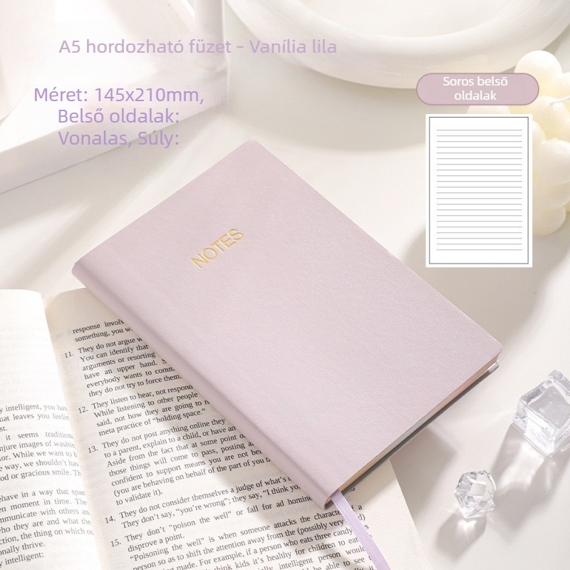 Morandi inspirációjú minimalista notesz, A5, 100–200 oldal, meeting jegyzetek, napló és diáknapló, irodalmi és művészeti stílus
