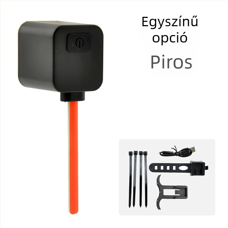 LED hátsó lámpa országúti kerékpárhoz, folyamatos LED-sávokkal és cserélhető szegmensekkel, csatlakoztatható és újratölthető, figyelmeztető fény éjszakai tekeréshez