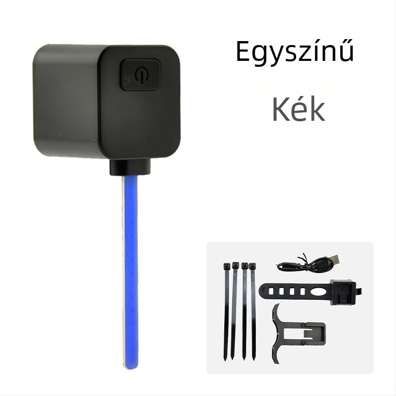 LED hátsó lámpa országúti kerékpárhoz, folyamatos LED-sávokkal és cserélhető szegmensekkel, csatlakoztatható és újratölthető, figyelmeztető fény éjszakai tekeréshez