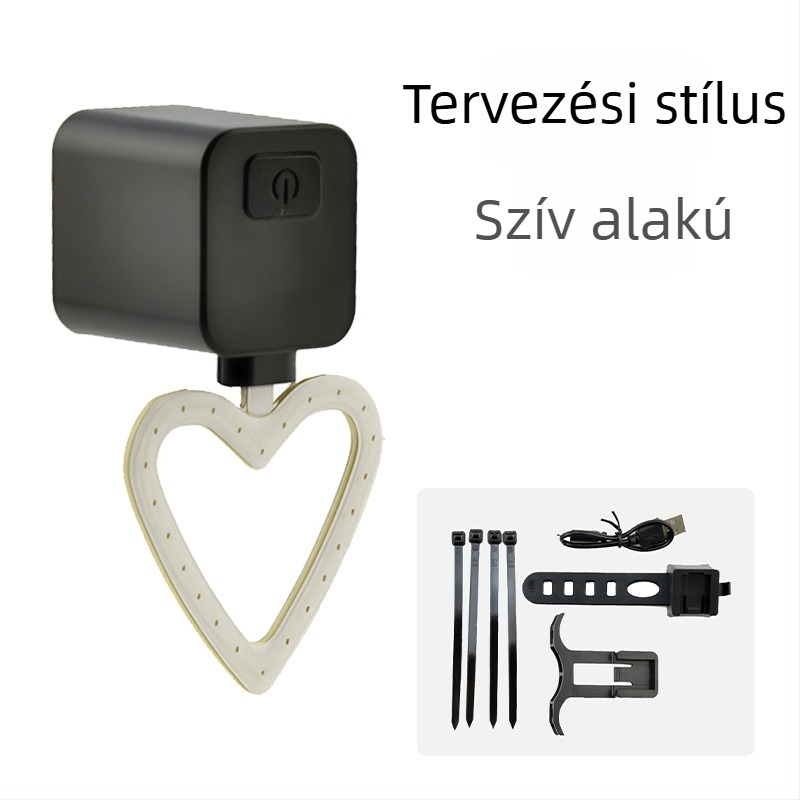 LED hátsó lámpa országúti kerékpárhoz, folyamatos LED-sávokkal és cserélhető szegmensekkel, csatlakoztatható és újratölthető, figyelmeztető fény éjszakai tekeréshez