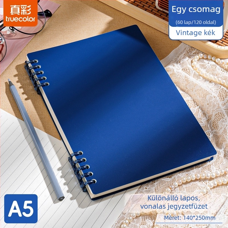 Truecolor B5 notesz középiskolások számára, kiváló minőségű, rendkívül vastag, levehető oldalakkal