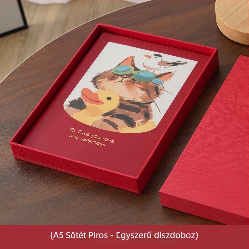 Színes karikatúra illusztrációval jegyzetfüzet, vastag, puha műbőr hatású borítóval, oldalai vízszintes vonalakkal