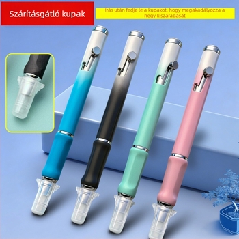 Push-Pull toll vékony hegye 0.5 EF, diákoknak, gradient szín, cserélhető tintapatron, szárazság elleni kupakkal