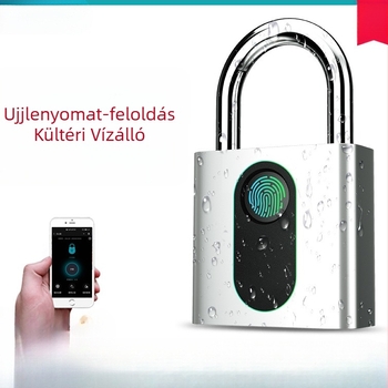 Kültéri vízálló okos zár ujjlenyomat-olvasóval és távirányítással – elektronikus zár udvarra és raktárkapuhoz, jelszavas védelem