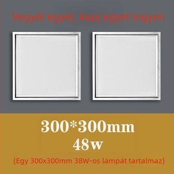 Beépített LED mennyezeti világítás, 30×30 cm-es síkpanel, konyha és fürdőszoba számára, alumínium mennyezeti panel