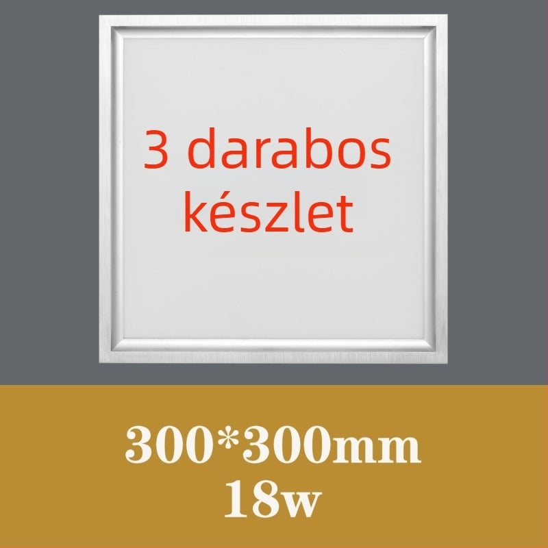 Beépített LED mennyezeti világítás, 30×30 cm-es síkpanel, konyha és fürdőszoba számára, alumínium mennyezeti panel