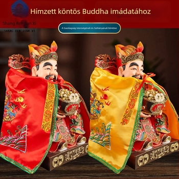 Gazdagság istenének szobra köpeny és sárkányköntös
