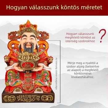 Gazdagság istenének szobra köpeny és sárkányköntös