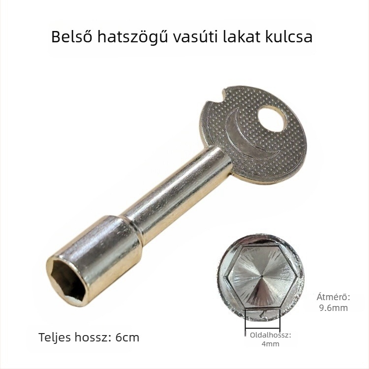 Xintianer vasúti lakat 38 mm, acél biztonsági zár univerzális kulccsal, modell XTE-TLS38mm