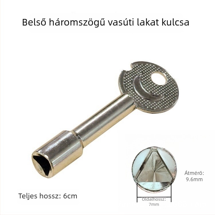 Xintianer vasúti lakat 38 mm, acél biztonsági zár univerzális kulccsal, modell XTE-TLS38mm