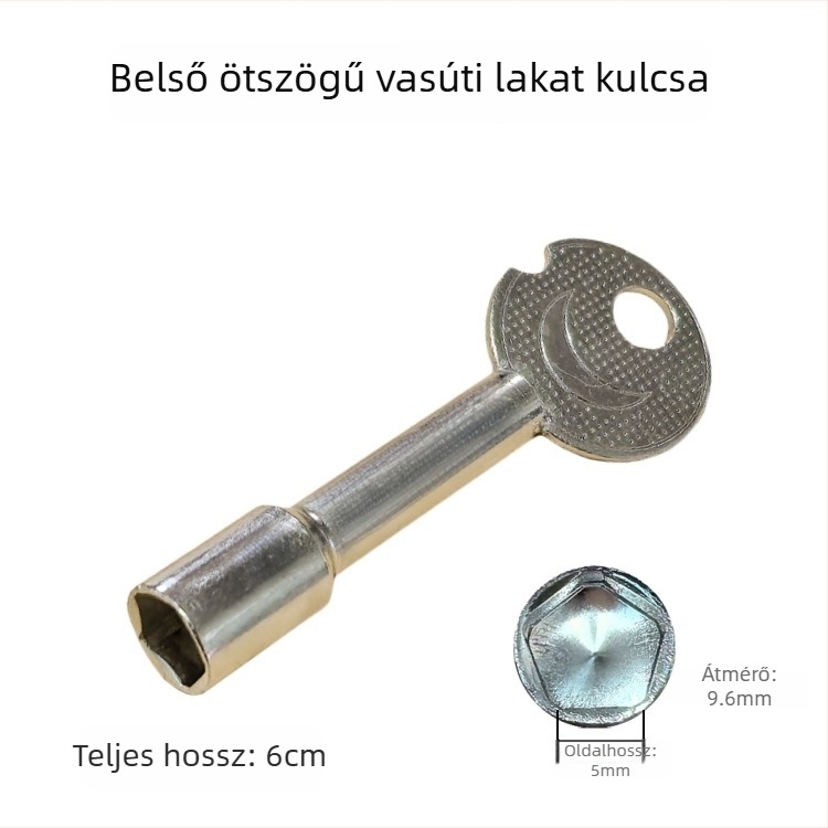 Xintianer vasúti lakat 38 mm, acél biztonsági zár univerzális kulccsal, modell XTE-TLS38mm