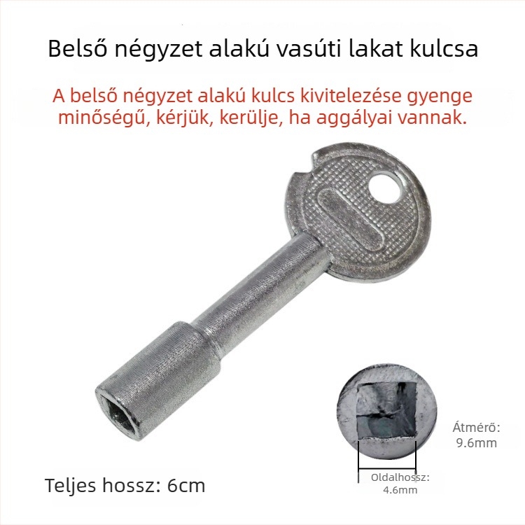 Xintianer vasúti lakat 38 mm, acél biztonsági zár univerzális kulccsal, modell XTE-TLS38mm