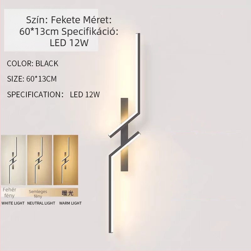 Minimalista hosszú LED falikar hálószobába, folyosóra és nappaliba - modern, letisztult dizájn