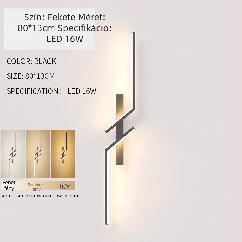 Minimalista hosszú LED falikar hálószobába, folyosóra és nappaliba - modern, letisztult dizájn