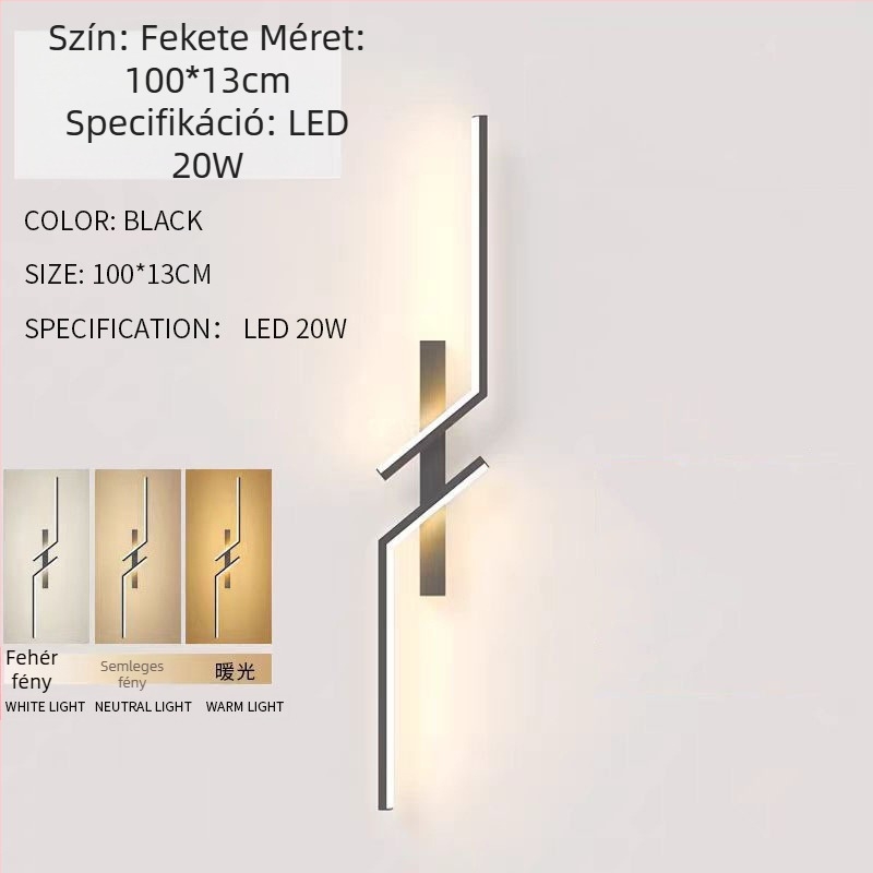 Minimalista hosszú LED falikar hálószobába, folyosóra és nappaliba - modern, letisztult dizájn