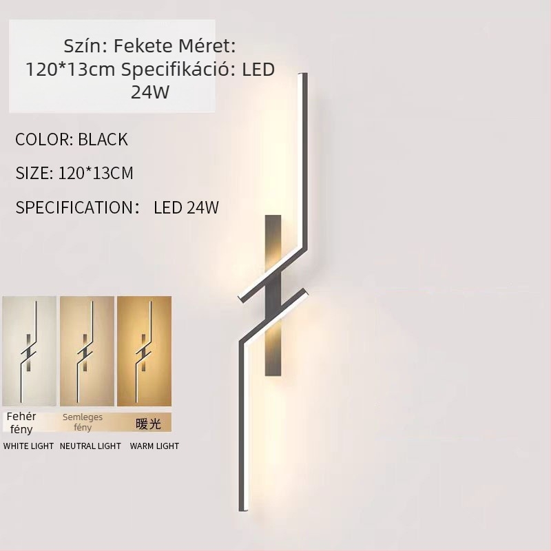 Minimalista hosszú LED falikar hálószobába, folyosóra és nappaliba - modern, letisztult dizájn