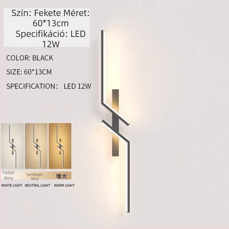 Minimalista hosszú LED falikar hálószobába, folyosóra és nappaliba - modern, letisztult dizájn
