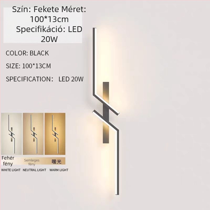 Minimalista hosszú LED falikar hálószobába, folyosóra és nappaliba - modern, letisztult dizájn