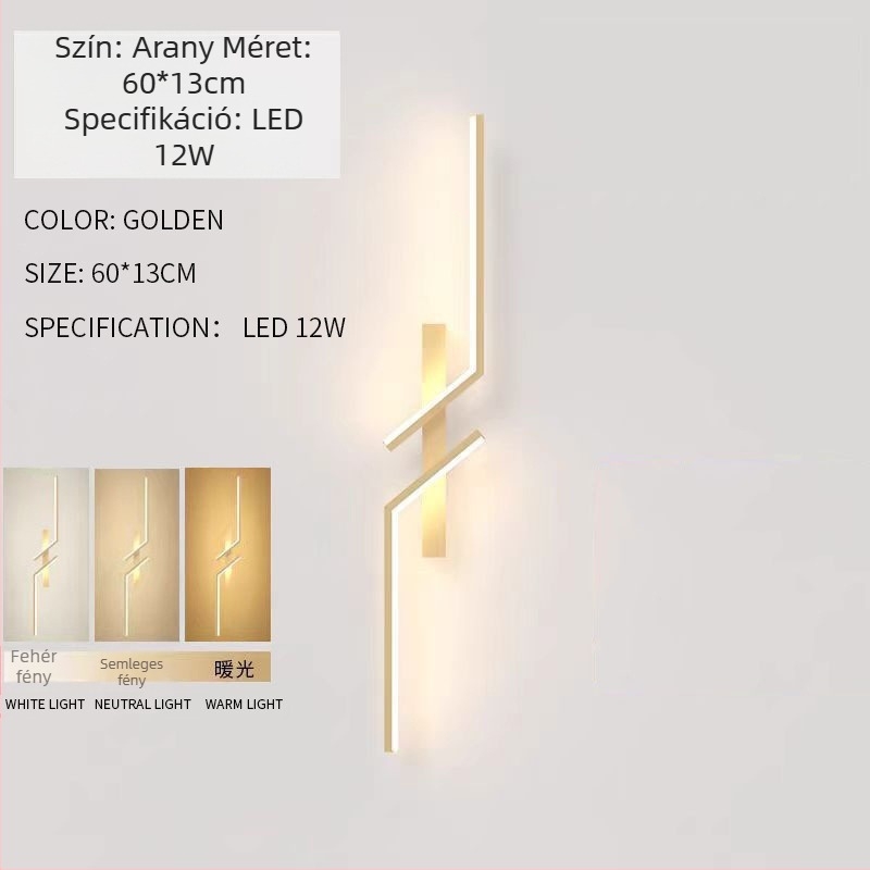 Minimalista hosszú LED falikar hálószobába, folyosóra és nappaliba - modern, letisztult dizájn