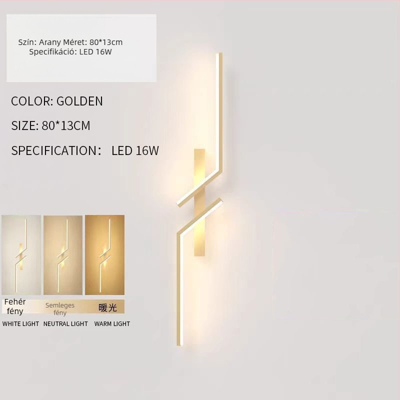 Minimalista hosszú LED falikar hálószobába, folyosóra és nappaliba - modern, letisztult dizájn