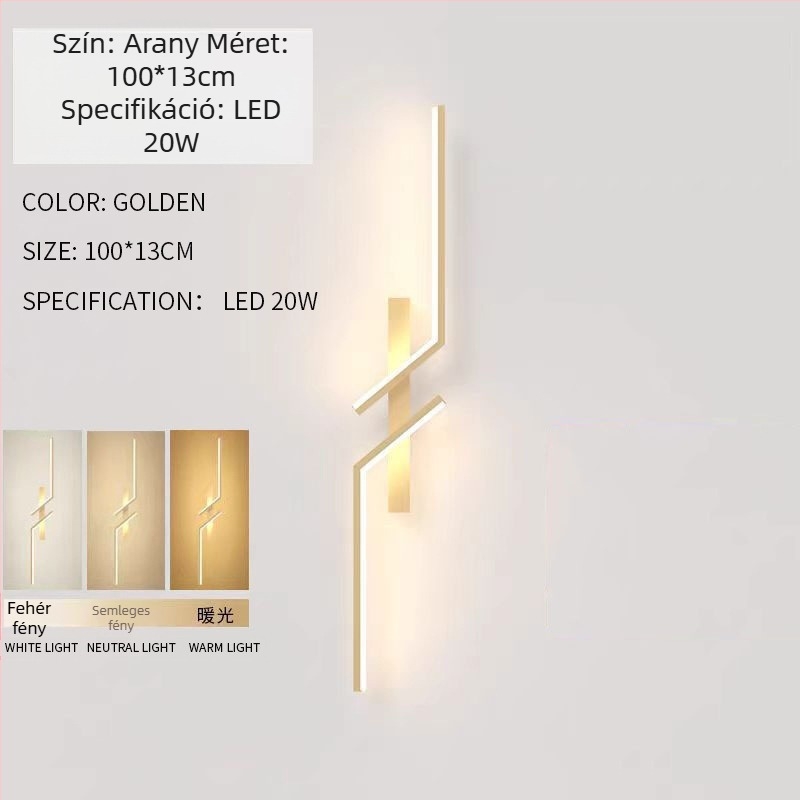 Minimalista hosszú LED falikar hálószobába, folyosóra és nappaliba - modern, letisztult dizájn