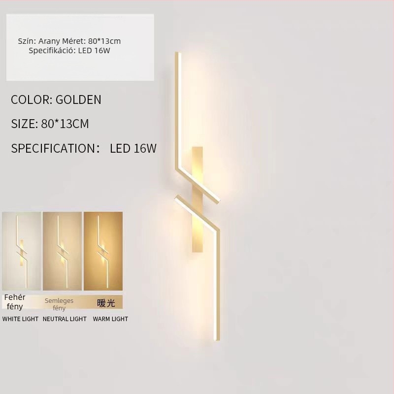 Minimalista hosszú LED falikar hálószobába, folyosóra és nappaliba - modern, letisztult dizájn