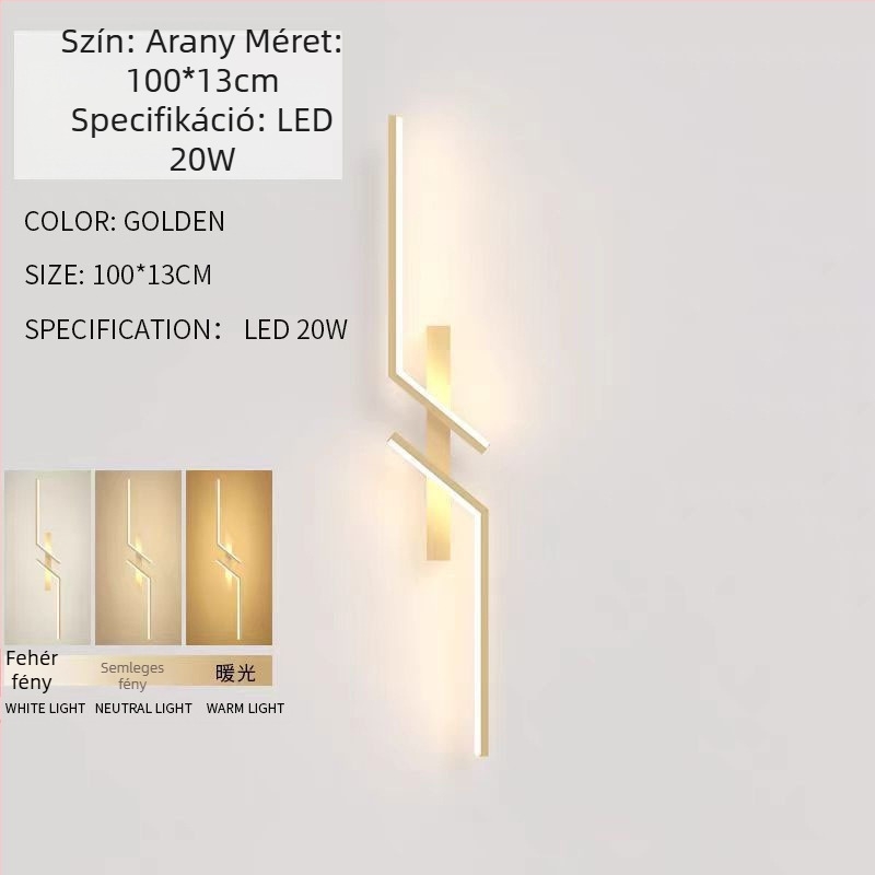 Minimalista hosszú LED falikar hálószobába, folyosóra és nappaliba - modern, letisztult dizájn