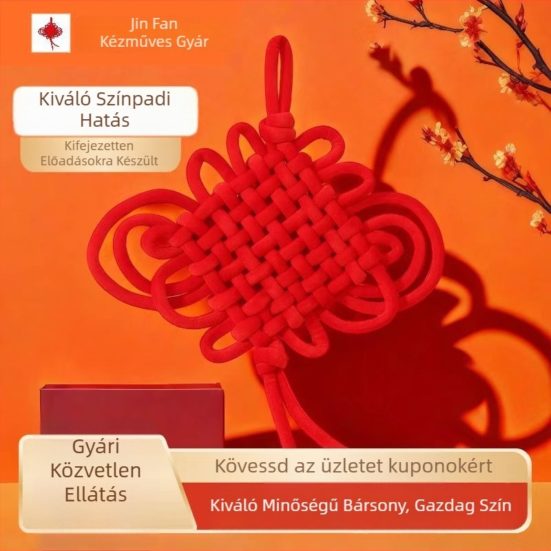 Kézzel készített kínai csomó rekvizit iskolai tánc-előadásokhoz és ünnepi színpadokra