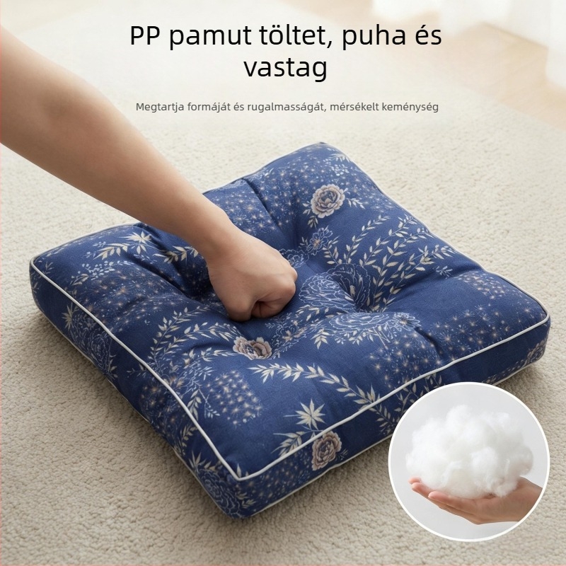 Magasított és vastagított ülőpárna diákok és irodai székre, tatami párna, nagy puha futon párna ablakmelletti ülőhelyhez
