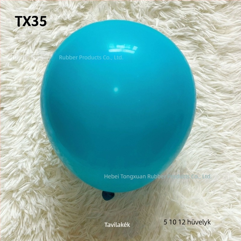 Tong Xuan latex lufik, 12 hüvelyk, matt felület, standard méret, esküvőkre és partira, logó nyomtatással, többszínű keverék