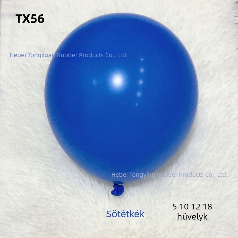 Tong Xuan latex lufik, 12 hüvelyk, matt felület, standard méret, esküvőkre és partira, logó nyomtatással, többszínű keverék