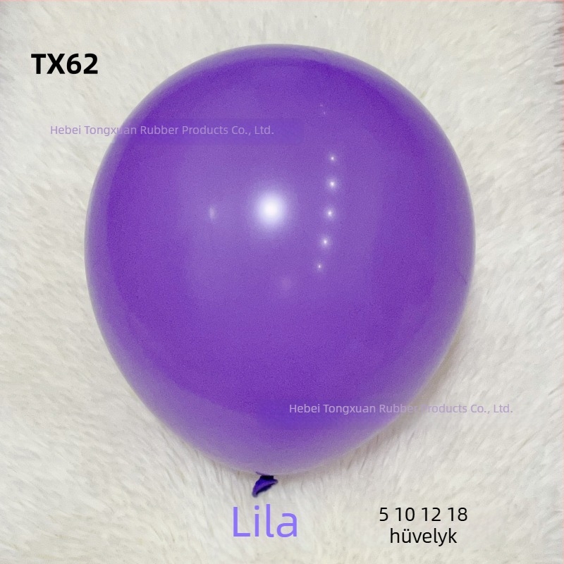 Tong Xuan latex lufik, 12 hüvelyk, matt felület, standard méret, esküvőkre és partira, logó nyomtatással, többszínű keverék