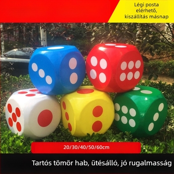 Nagy habból készült dobókocka eseményekhez, sorsolásokhoz, oktatási rekvizitumokhoz és esküvői játékokhoz