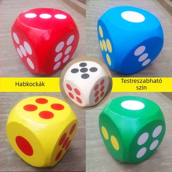 Nagy habból készült dobókocka eseményekhez, sorsolásokhoz, oktatási rekvizitumokhoz és esküvői játékokhoz