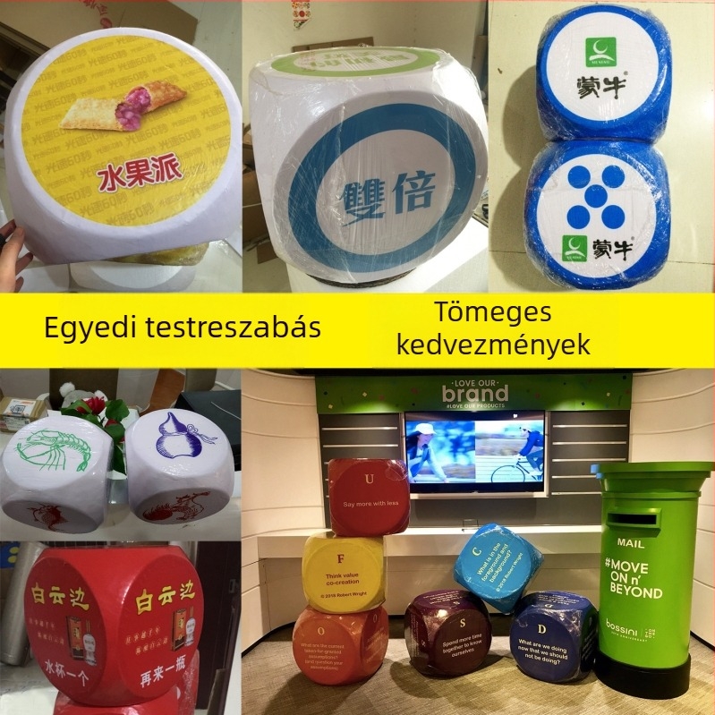 Nagy habból készült dobókocka eseményekhez, sorsolásokhoz, oktatási rekvizitumokhoz és esküvői játékokhoz
