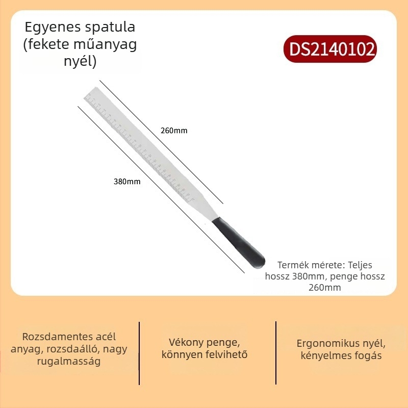 Torta spatula 8/10/12 hüvelyk méretben, forma eltávolító kés, spatula krém díszítéséhez, rozsdamentes acél, kiegyenlítő kés