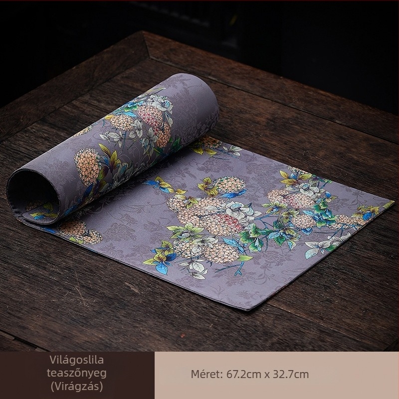 Új kínai stílusú retro teázóasztali matrac és teafal, Zen ihletésű, magas minőségű hőszigetelő textil dekoráció