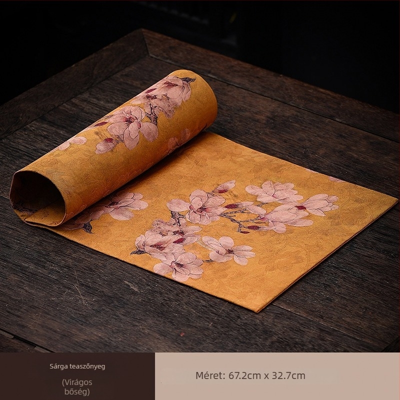 Új kínai stílusú retro teázóasztali matrac és teafal, Zen ihletésű, magas minőségű hőszigetelő textil dekoráció
