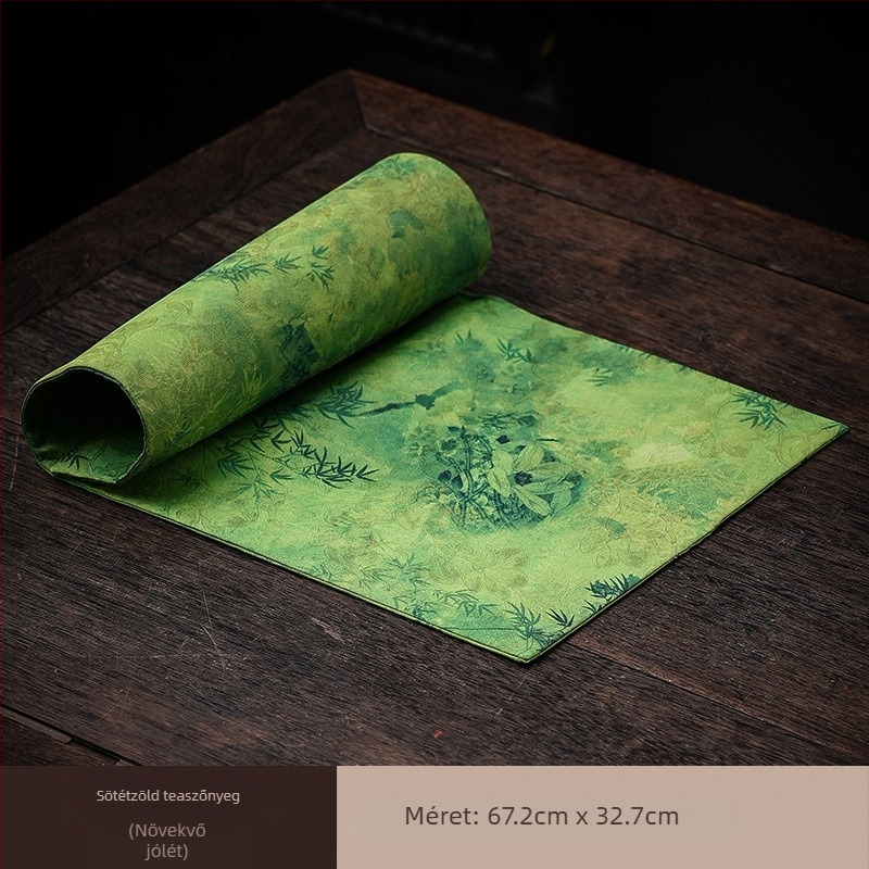 Új kínai stílusú retro teázóasztali matrac és teafal, Zen ihletésű, magas minőségű hőszigetelő textil dekoráció