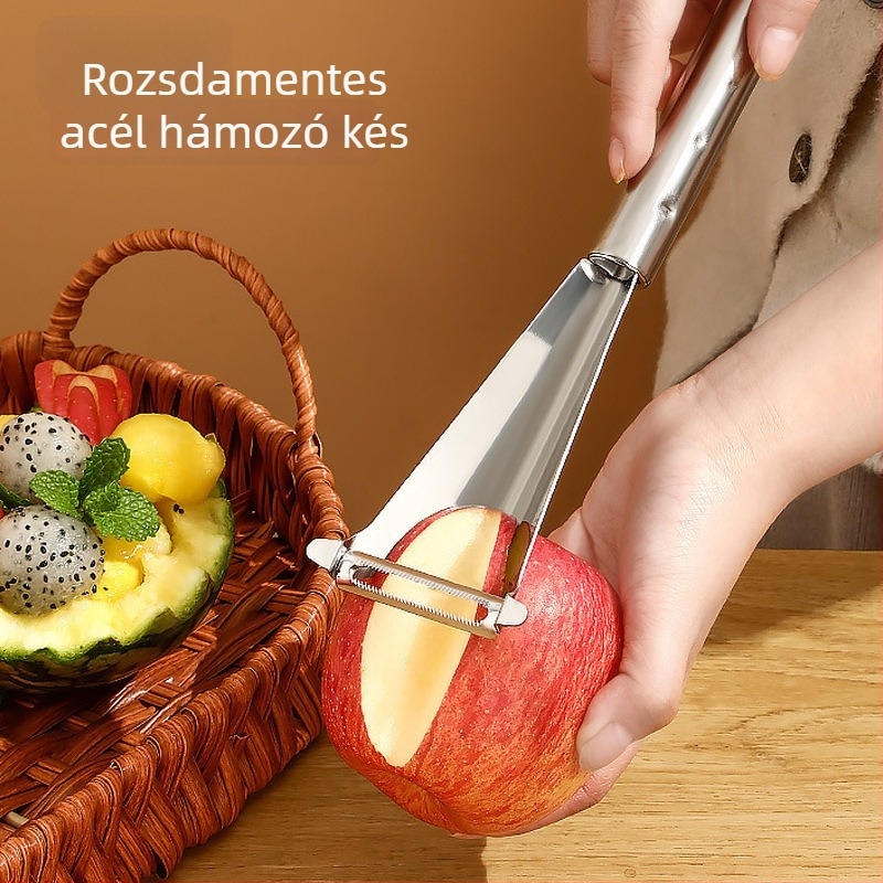 Gyümölcsforma és dinnyegolyó-készítő készlet, kreatív tálaló eszközök és faragó kés