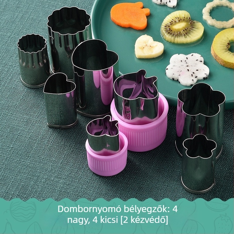 Gyümölcsforma és dinnyegolyó-készítő készlet, kreatív tálaló eszközök és faragó kés