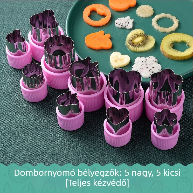 Gyümölcsforma és dinnyegolyó-készítő készlet, kreatív tálaló eszközök és faragó kés