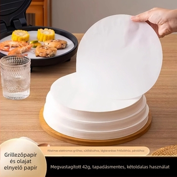 Vastag kör alakú szilikon bevonat sütőpapír, nem tapad, kétoldalas, magas hőmérsékletnek ellenálló, olajfelszívó, otthoni sütéshez.