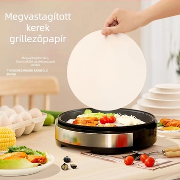 Vastag kör alakú szilikon bevonat sütőpapír, nem tapad, kétoldalas, magas hőmérsékletnek ellenálló, olajfelszívó, otthoni sütéshez.