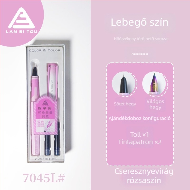 7045 Toll gyerekeknek, harmadik osztályosok számára, egyszerű, rendkívül kényelmes fogású, műanyag test, 3,4 mm-es heggyel, cserélhető tintatartály